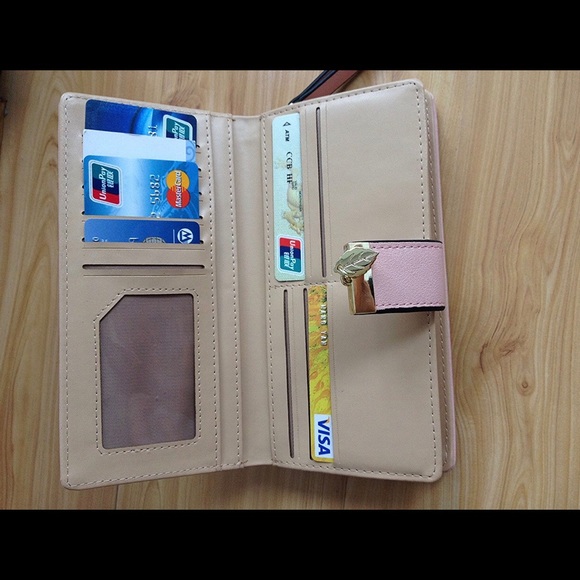 Pink floral cut clutch wallet - Picture 5 of 6